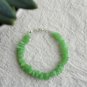 Chrysoprase Nugget Chips 7-9mm Smooth beads adjustable stacking bracelet | STK-2076