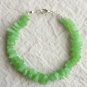 Chrysoprase Nugget Chips 7-9mm Smooth beads adjustable stacking bracelet | STK-2076