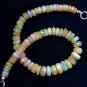 Ethiopian Opal Rondelle 3-6mm Faceted beads adjustable stacking bracelet | STK-2671