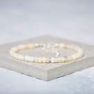 Ethiopian Opal Rondelle 3.5mm Faceted beads adjustable stacking bracelet | STK-2717