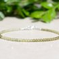 Green Garnet Rondelle 2.5-3mm Faceted beads adjustable stacking bracelet | STK-3318
