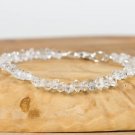 Herkimer Diamond Rondelle 6mm Faceted beads adjustable stacking bracelet | STK-3532