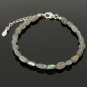 Labradorite Oval Tumble 4x7mm Smooth beads adjustable stacking bracelet | STK-3862