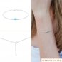 Larimar Round & Rondelle 2-4mm Smooth beads adjustable stacking bracelet | STK-4380