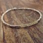Lemon Quartz Rondelle 3.5-4mm Faceted beads adjustable stacking bracelet | STK-4454