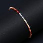 Mexican Fire Opal Round 2.5mm Faceted beads adjustable stacking bracelet | STK-4572