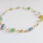 Multi Gemstone Rondelle 3-4mm Faceted beads adjustable stacking bracelet | STK-4746