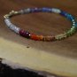 Multi Gemstone Rondelle 3-4mm Faceted beads adjustable stacking bracelet | STK-4771