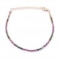 Multi Tourmaline Rondelle 3mm Faceted beads adjustable stacking bracelet | STK-4908