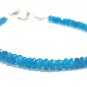Neon Apatite Rondelle 3.5-4mm Faceted beads adjustable stacking bracelet | STK-4960