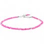 Pink Chalcedony Round 2-2.5mm Faceted beads adjustable stacking bracelet | STK-5100