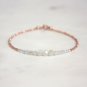 Rainbow Moonstone Round 2-4mm Faceted beads adjustable stacking bracelet | STK-5209