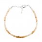 Shaded Moonstone Rondelle 3mm Faceted beads adjustable stacking bracelet | STK-5440