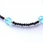 Apatite & Black Spinel Round 2-5mm Mix beads adjustable stacking bracelet | STK-0644