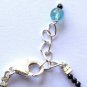 Apatite & Black Spinel Round 2-5mm Mix beads adjustable stacking bracelet | STK-0644