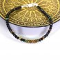 Black Ethiopian Opal Round 3mm Faceted beads adjustable stacking bracelet | STK-1044