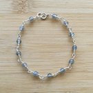 Blue Fire Labradorite Round 4mm Smooth beads adjustable stacking bracelet | STK-1579