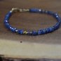 Blue Sapphire Rondelle 4-4.5mm Faceted beads adjustable stacking bracelet | STK-1708