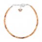 Champagne Zircon Round 2-2.5mm Faceted beads adjustable stacking bracelet | STK-1963
