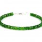 Chrome Diopside Rondelle 4.5mm Faceted beads adjustable stacking bracelet | STK-1998
