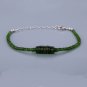 Chrome Diopside Rondelle 2-5mm Faceted beads adjustable stacking bracelet | STK-2003