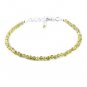 Demantoid Garnet Round 2.5-3mm Faceted beads adjustable stacking bracelet | STK-2376