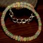 Ethiopian Opal Rondelle 3-4.5mm Smooth beads adjustable stacking bracelet | STK-2691