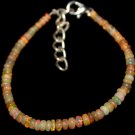Ethiopian Opal Rondelle 2.5-3mm Smooth beads adjustable stacking bracelet | STK-2708