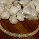 Ethiopian Opal Rondelle 2-3.5mm Smooth beads adjustable stacking bracelet | STK-2709