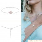 Fresh Water Pearl Tumble 8x10mm Smooth beads adjustable stacking bracelet | STK-2899