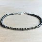 Hematite & Pyrite Rondelle 3mm Faceted beads adjustable stacking bracelet | STK-3525