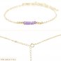 Lavender Amethyst Round 2.5-3mm Smooth beads adjustable stacking bracelet | STK-4434
