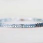Moss Aquamarine Rondelle 3.5mm Faceted beads adjustable stacking bracelet | STK-4635