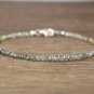 Moss Aquamarine Rondelle 2.5mm Faceted beads adjustable stacking bracelet | STK-4644