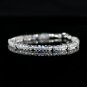 Rainbow Moonstone Rondelle 3mm Faceted beads adjustable stacking bracelet | STK-5181