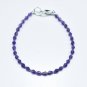 African Amethyst Barrel 3-4.5mm Faceted beads adjustable stacking bracelet | STK-0023