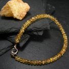 Agni Gold Danburite Rondelle 4mm Smooth beads adjustable stacking bracelet | STK-0048