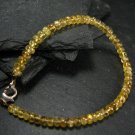 Agni Gold Danburite Rondelle 5mm Smooth beads adjustable stacking bracelet | STK-0050