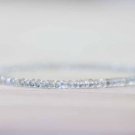 Ceylon Moonstone Rondelle 3.5mm Faceted beads adjustable stacking bracelet | STK-1954