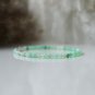 Chrysoprase Chalcedony Round 3mm Smooth beads adjustable stacking bracelet | STK-2093