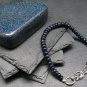 Ethiopian Blue Opal Rondelle 4mm Smooth beads adjustable stacking bracelet | STK-2602