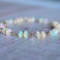 Ethiopian Opal Rondelle 4-4.5mm Faceted beads adjustable stacking bracelet | STK-2685