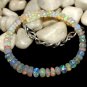 Ethiopian Opal Rondelle 3-3.5mm Faceted beads adjustable stacking bracelet | STK-2704