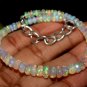 Ethiopian Opal Rondelle 3-4.5mm Faceted beads adjustable stacking bracelet | STK-2707