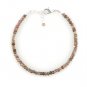 Grey Moonstone Rondelle 3-3.5mm Faceted beads adjustable stacking bracelet | STK-3457