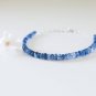 Kyanite & Iolite Rondelle 3-4mm Faceted beads adjustable stacking bracelet | STK-3819