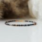 Madagascar Pietersite Round 3mm Faceted beads adjustable stacking bracelet | STK-4498