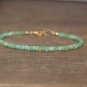 Shaded Chrysoprase Rondelle 3mm Faceted beads adjustable stacking bracelet | STK-5418