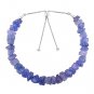 Tanzanite Nugget Tumble 5x7-8x6mm Rough beads adjustable stacking bracelet | STK-5502