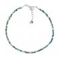 Tibetan Turquoise Round 2-2.5mm Faceted beads adjustable stacking bracelet | STK-5524